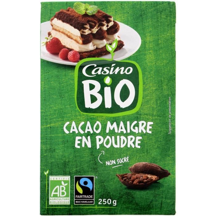 CASINO Poudre Cacao 100% Bio - 250G