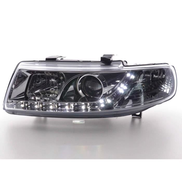 Paire de feux phares Daylight Led Seat Leon 1M 99-05 chrome