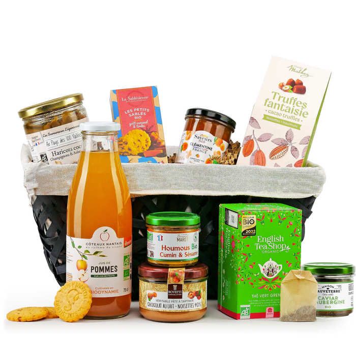 Le Grand Coffret Gourmand Bio - Comprend 11produits gastronomiques dont 1 vin rouge bio