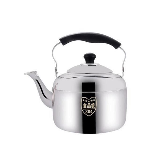BJU Bouilloire extérieure pour gaz maison Restaurant café Induction cuisinière théière sifflement grande capacité cuisinière acier
