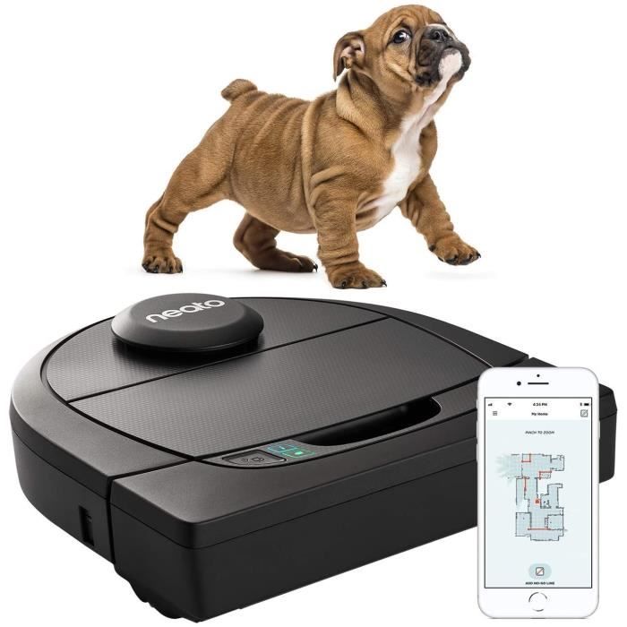 Neato Robotics D450 Edition Animaux Domestiques - Compatible avec Alexa - Robot Aspirateur avec Station de Charge, Wi-Fi & App