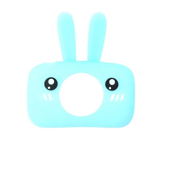 Appareil photo enfant,Bébé jouets Mini enfants enfants caméra Full HD 1080P numérique Portable vidéo Photo - Type blue rabbit case