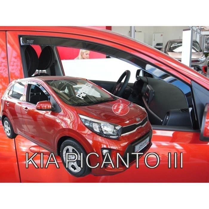 - Deflecteurs d'Air déflecteurs de vent Compatible avec Kia Picanto III 5 Portes 2017-prés 2 pièces