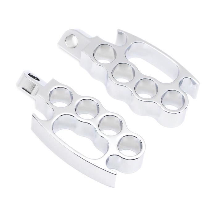 Pièces Auto,Repose pieds de moto pour harley davidson Dyna Sportster Softail glisse de route repose pieds de moto - Type Chrome