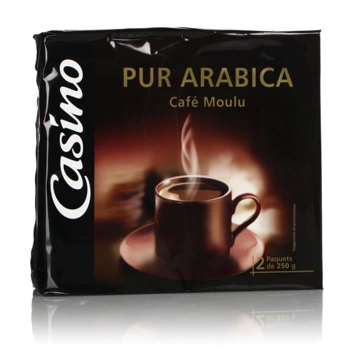 CASINO Café Moulu Pur Arabica - 2 x 250 g