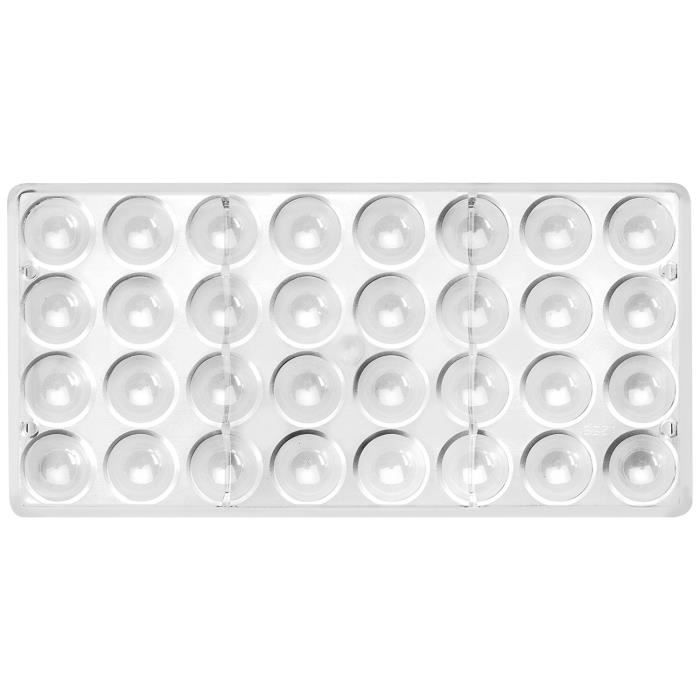 Ibili 799403 Conico Moule praliné Semi-circulaire Polycarbonate Clair 30 x 14 x 2 cm: Cuisine & Maison