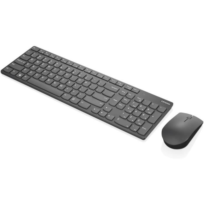 LENOVO Clavier et Souris Professional - USB Type A Sans fil RF USB Type A Sans fil - RF - 3200 dpi - Symétrique - AAA - Compatible a