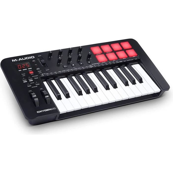 M-Audio Oxygen 49 V – Clavier maître / clavier MIDI USB 49 touches de piano avec pads, modes Smart Chord & Scale, arpégiateur et log