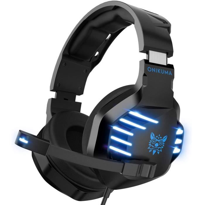 ONIKUMA K17 3.5mm Filaire Gaming Headset sur L'oreille PC Casque Antibruit E-Sport Écouteur
