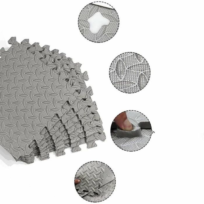 8 pcs Tapis de sport tapis de sol équipement de salle de mousse épaissir imperméable à l'eau antidérapant-30.5*30.5cm @#°