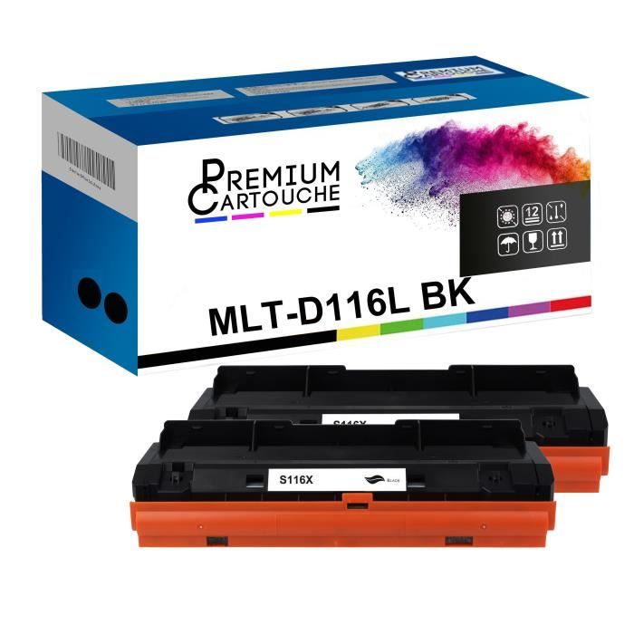 Toner MLT-D116L Noir x2 Compatible pour Samsung SL-M 2620 SL-M 2620 D SL-M 2620 ND SL-M 2620 SL-M 2625 SL-M 2625 D SL-M 2625 F SL-M