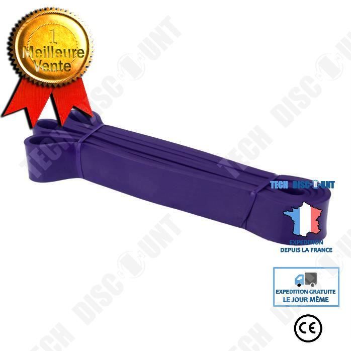 TD® Bande Élastique Cross-fit - Harnais de résistance- Bande de latex Body gym Extenseur- Entraînement fitness Multifonction Violet