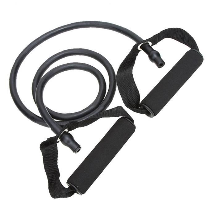 Bande de résistance élastique au latex Pilates Tube Tube Top Rope Gym Yoga Fitness Equipment Black