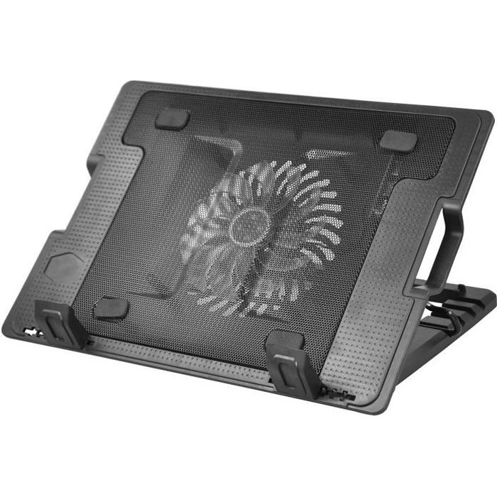 Support d'ordinateur portable avec 1 port USB et ventilateur de refroidissement LED ideal pour les écrans 9 et 17.