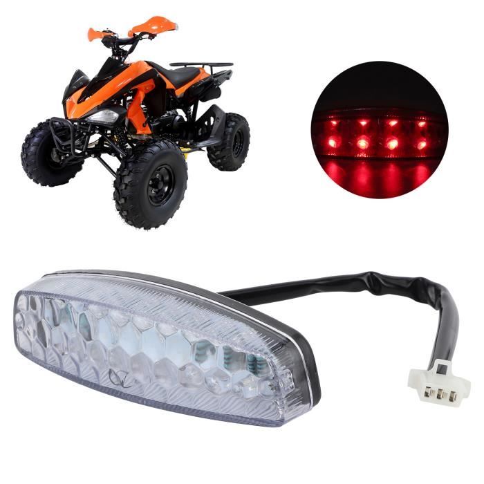 VBESTIFE-Feu stop moto arrière 12V 18 LED adapté pour quad chinois à 4 roues ATV 50/70/90/110/125 /（rouge）