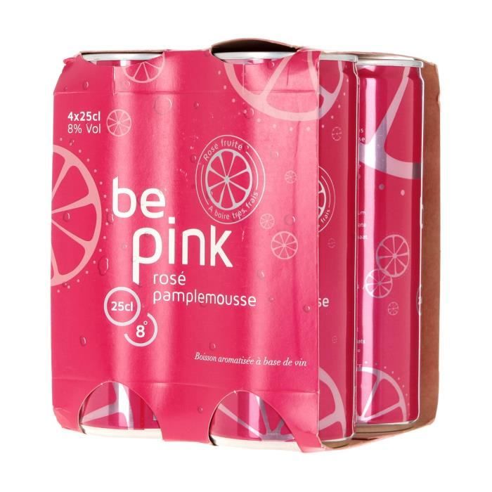 Boisson à base de Vin - Rosé Pamplemousse - cannettes 4 x 25 cl