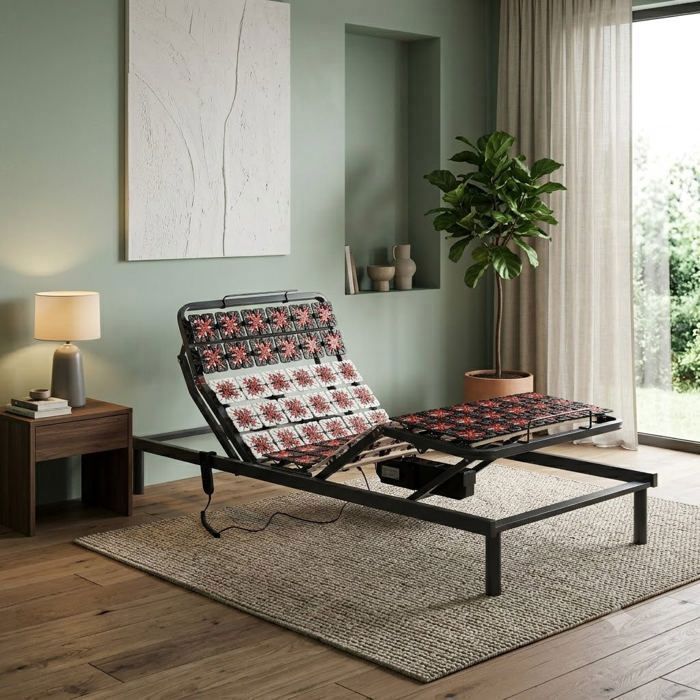 Sommier Relaxant Electrique by Sampur  100% Plots Ergonomiques  70x190 cm  Literie de Relaxation Electrique Encastrable