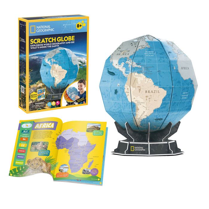 Puzzle 3D Mappemonde Globe National Geographic Puzzle 3D Enfant +8 Ans Globe Terrestre Enfant 32 Pièces Maquette À Monter
