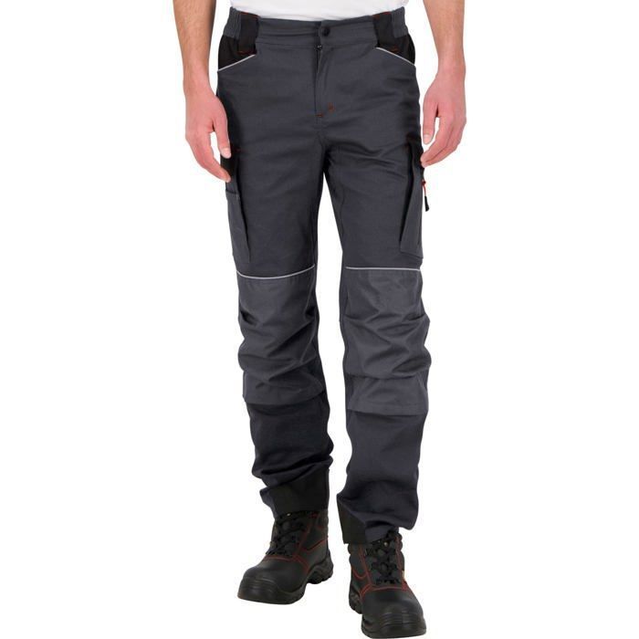 Pantalon Bwolf Daytona Pantalon de Travail Homme Stretch Pantalon Travail Homme Coton Elasthanne Nombreuses Poches Gris Cdiscount Pret a Porter
