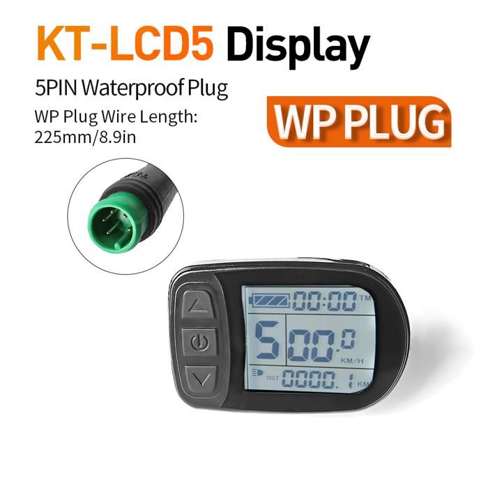 Écran LCD KT-LCD7 Pour Vélo Électrique – USB Étanche – Affichage Vitesse, Batterie – Compatible Contrôleurs KT - 7