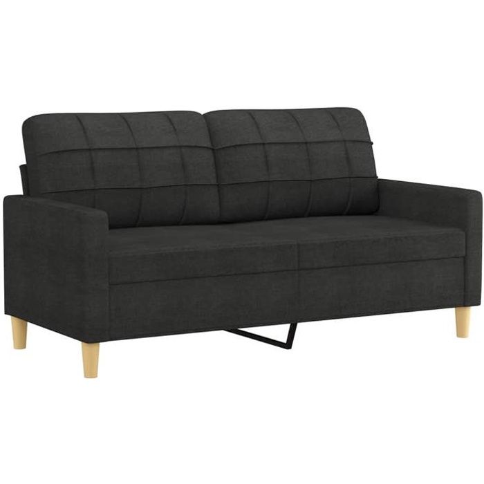 Magnifique Canapé à 2 places Noir 140 cm Tissu SS0000228904