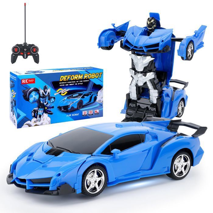 Baztoy Voiture Télécommandée 2 En 1 Transformable En Robot – RC 4x4 Avec Rotation 360°, Cadeau Enfant 3-8 Ans