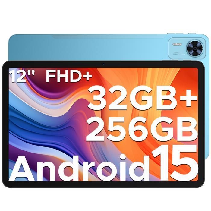 DOOGEE T36 Tablette Tactile WIFI Dual 4G Android 15 12 FHD+ 20+256GB 8800mAh Batterie 13MP du déverrouillage du visage/L1 PC- Bleu