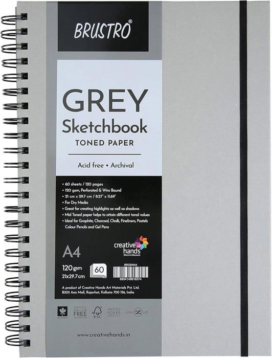 Carnet De Croquis A4 Toned Tan Lobome - 60 Pages Kraft 120g/m² - Papier Sans Acide, Recyclé - Pour Crayons Et Techniques Sèches