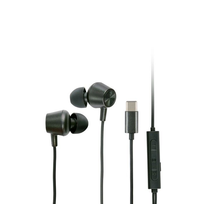 Grundig Écouteurs Filaire avec USBC 120 cm - Microphone - iPhone, Samsung et Tablette - Réduction Bruit