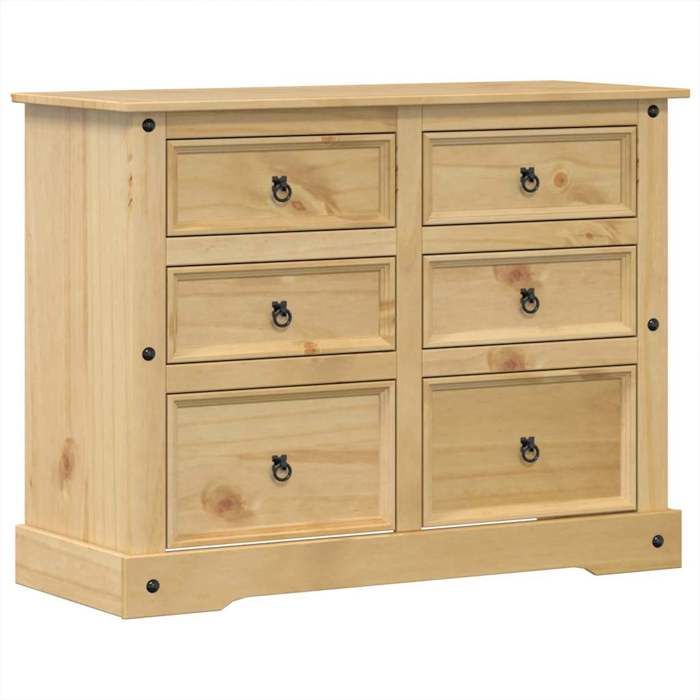 Buffet-Meuble de rangement-Commode Corona 112x48x91cm - Bois massif de pin NEUF - BM 5201636
