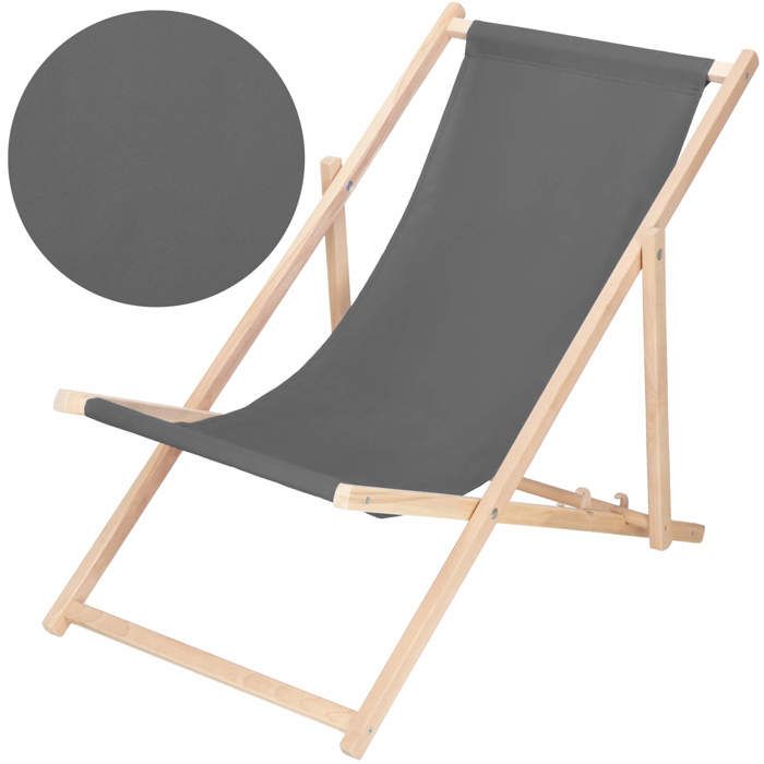 IMPWOOD Chaise Longue Pliante en Bois –Transat en hêtre jusqu'à 120 kg - Vert, Chaise Pliante en Bois pour Balcon, Plage, terrasse et Camping – Bain