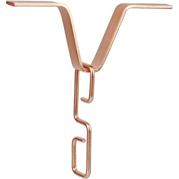 Crochet Adaptateur De Gouttière Pour Chaîne De Pluie - Clip Installation En V - 2 Pièces