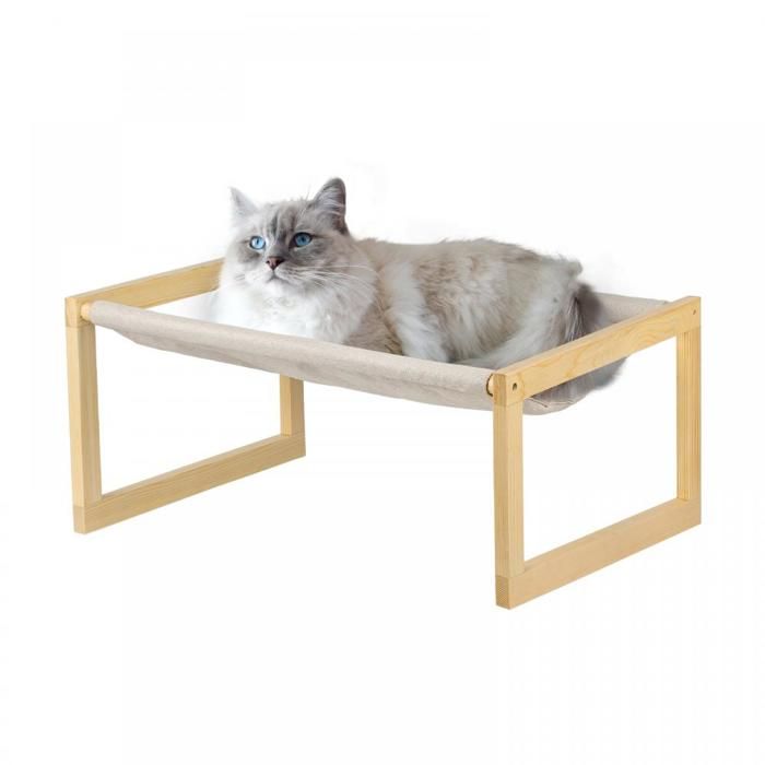 Meilleurs prix pour Lit pour chat en bois lavable-MENGDA-Neuble pour animaux domestiques-Pour chats chiots lapins-50×40×25cm