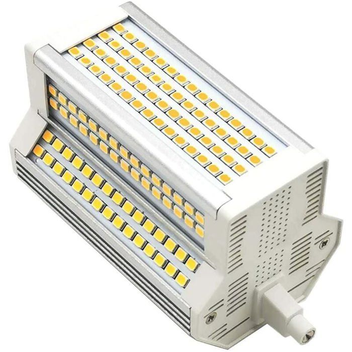 Ampoule LED R7S 50W Dimmable 3000K : Double extrémité J118 118mm 5000LM équivalent 500W halogène 200° int/extérieur