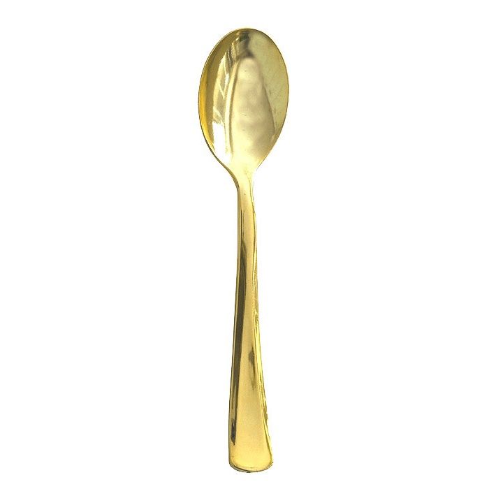 Grandes Cuillères Dorées en Pvc Luxe Rigides x30