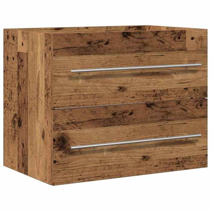 Black FridayMobilier/Cabinet/Meuble bas haut Pour bain - Classique -meuble de salle de bain - vieux bois 60x385x48cm FR01_66070