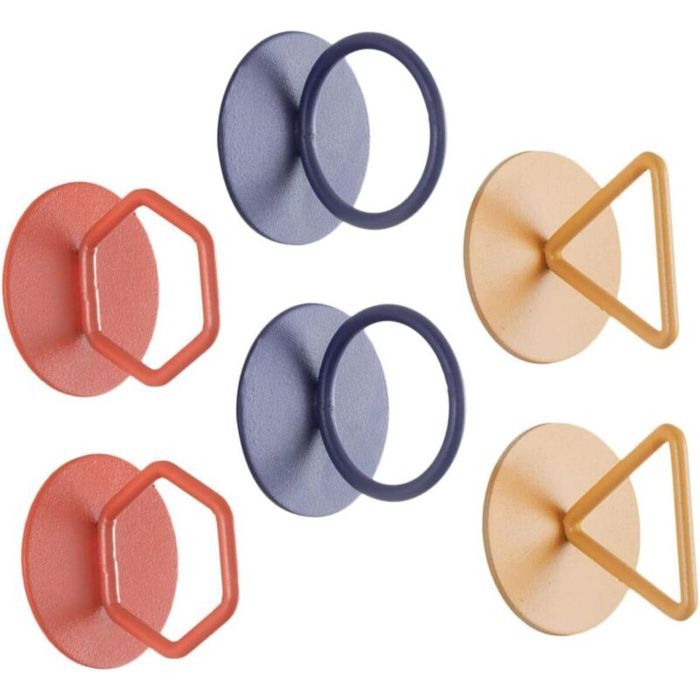 6pcs Door Handle And Window Stick On Pull Knob For Furniture Cabinet Set