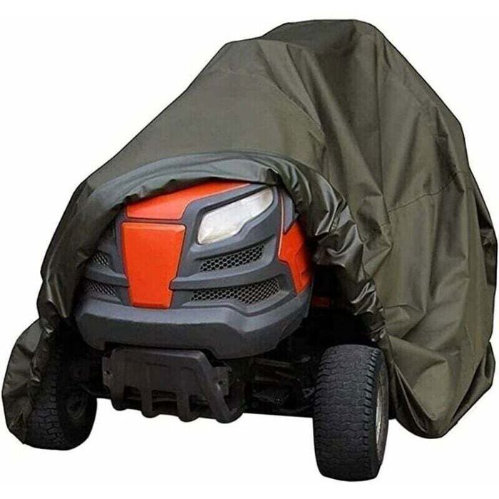 Housse de tondeuse autoportée pour tracteur à gazon intérieur et extérieur (vert 140 x 66 x 91 cm)