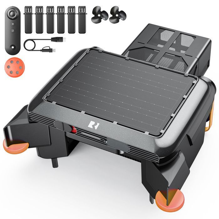 Robot Nettoyeur de Piscine Solaire-Redroad P5-Nettoyage de Surface 24/7Filtre 150μmDistributeur de Chloreavec Télécommande