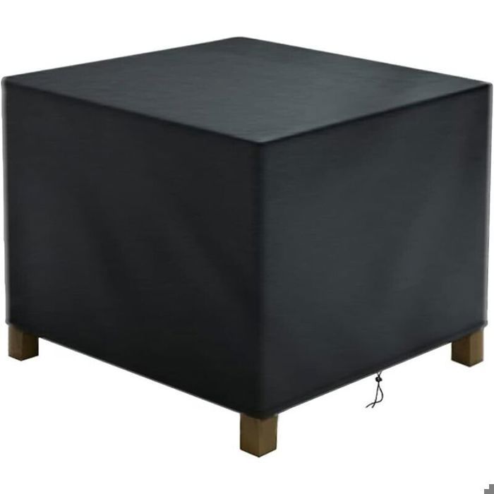 Housse salon de jardin rectangulaire imperméable anti-UV bâche 420D PVC Oxford pour table extérieure 120x120x72 cm