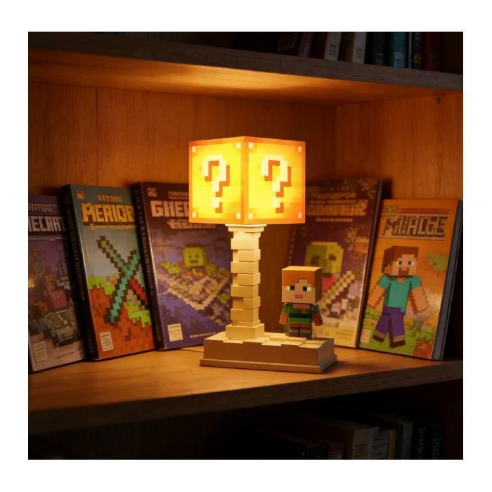 Veilleuse - Lampe décorative en forme de bloc - Lampe dambiance pour chevet enfant - Rechargeable par USB - Personnage vert mignon