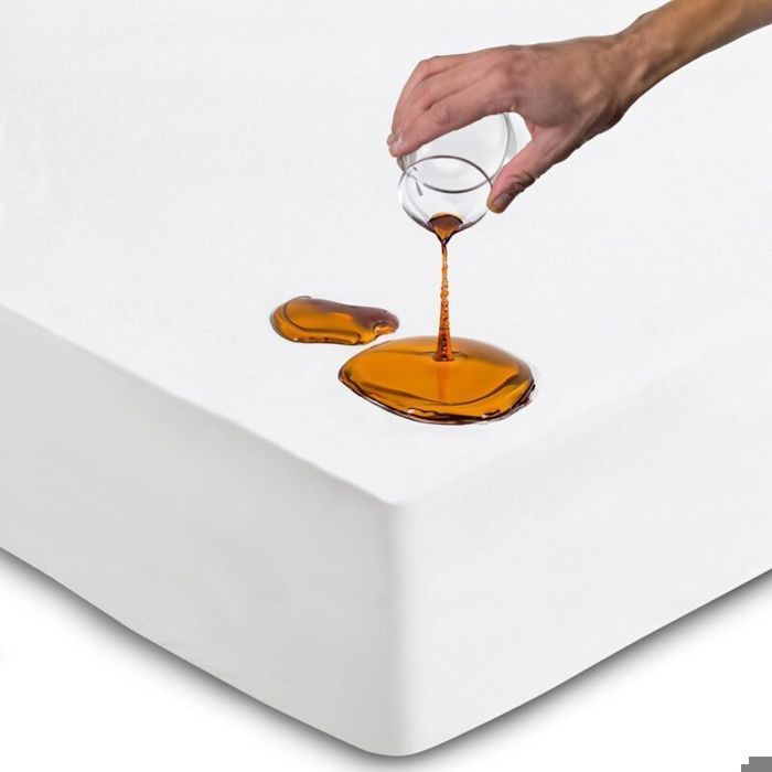 Protège-matelas 140x200cm alèse imperméable coton/microfibre anti-acarien lavable machine