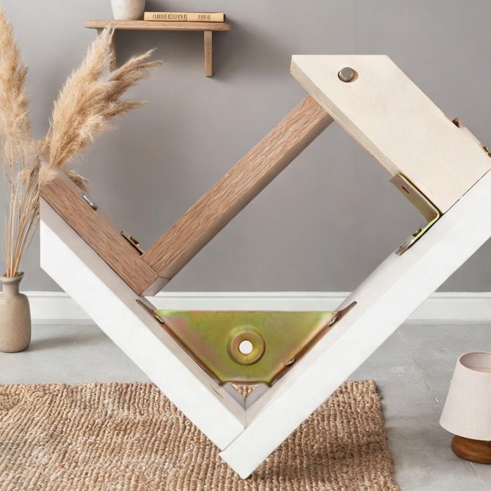 Lit plateforme avec sommier à lattes en ABS et acacia effet flottant moderne pour chambre adulte