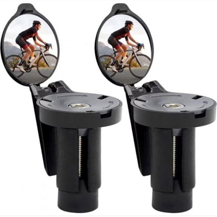 Rétroviseur Vélo Convexe 360° Réglable & Pliable – 2 Pièces pour Guidon VTT/Ville