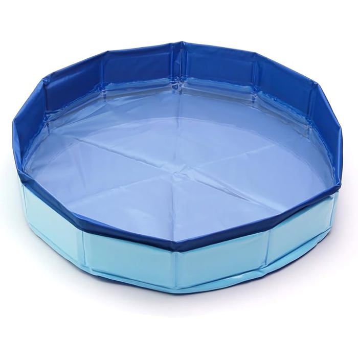 Piscine pour Chien 50 x 10 cm Piscines Chien Pliable Rond Animaux de Piscine Bleu Piscines pour Animaux Ronde 50cm
