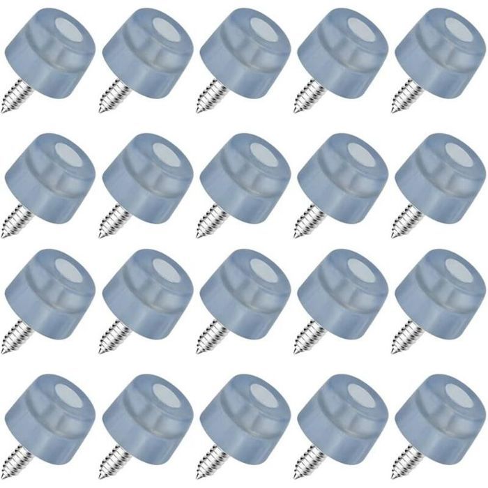 20 PCS Pieds de chaise en caoutchouc à visser 20 18 14mm Antidérapant pour meubles protection anti-vibration avec vis pour meubles