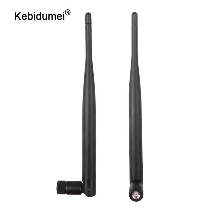 Boobrie Antenna WiFi RP-SMA Mâle 2,4GHz 2Dbi Omnidirectionnel Signal WiFi Antenne En Bande B/G/N
