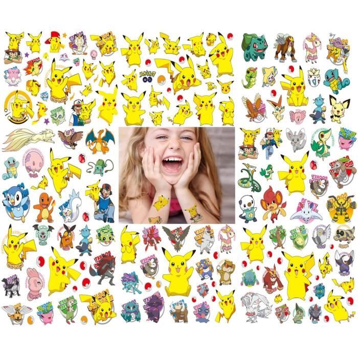 Tatouages Temporaires Enfants Animaux YOTINO 20 Pièces Stickers 3D pour Enfants Fleurs et Lettres Feuilles de Stickers pour Décoration Visage ou Petits Objets à Maison