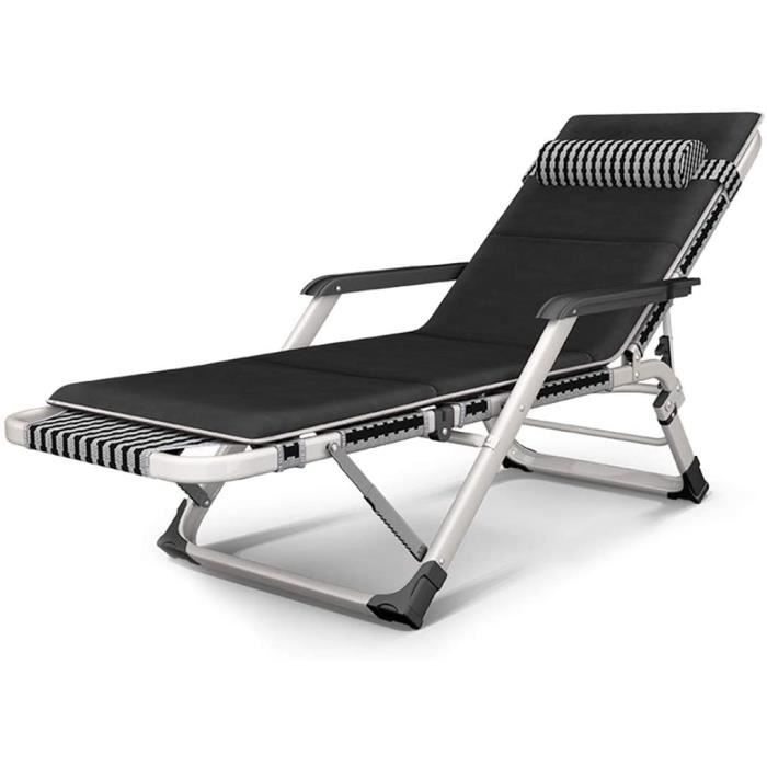 2 Transats Zéro Gravité Abician Avec Plateau - Textilène, Pliants, Pour Piscine/Jardin, Charge 114kg