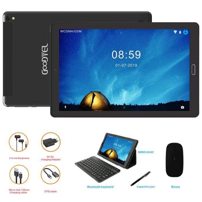 Tablette-10.1 pouces-Android 8.0-tablettes tactiles 4G LTE-GOODTEL G2-Octa  core-3Go 32Go of ROM-1208*800 HDdual SIM/WIFI-Noir - Cdiscount Informatique